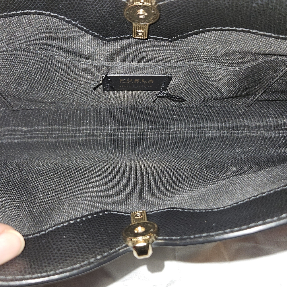Furla Striped Red, Black, and White Shoulder Bag - Picture 6 of 7